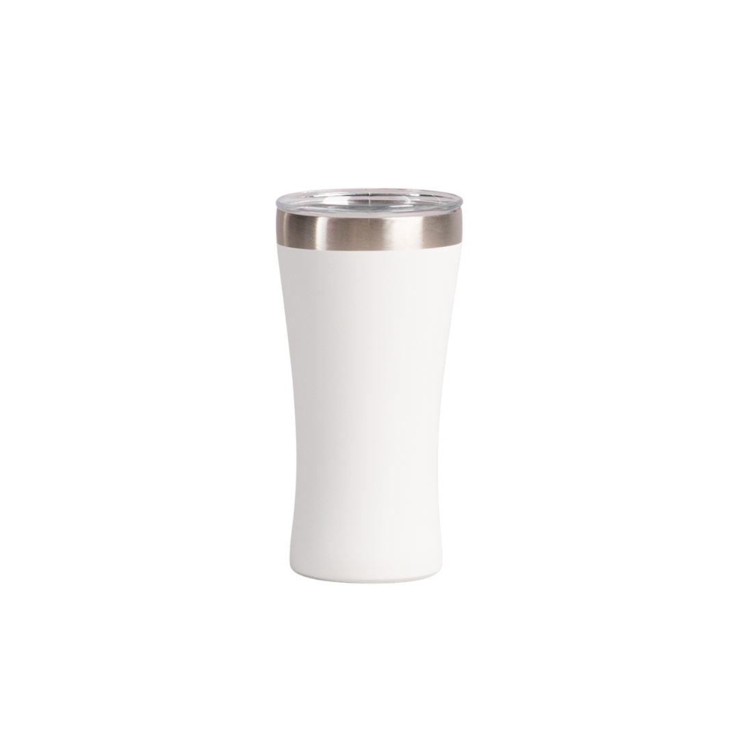 Vaso tequilero de acero inoxidable personalizable en Monterrey Mexico - color blanco - Todika premium drinkware