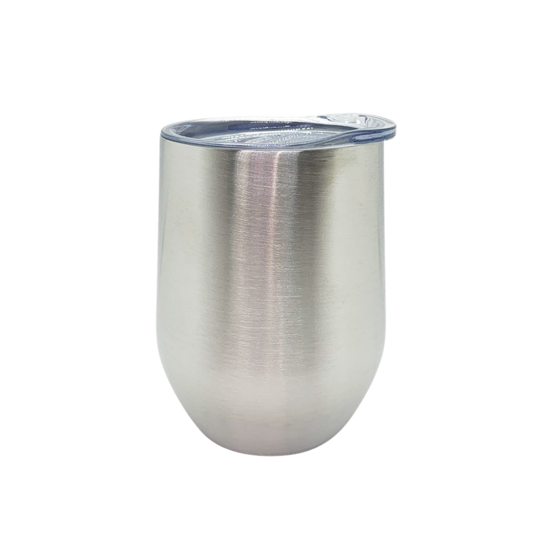 Vaso de vino color gris metálico de acero inoxidable - Todika premium dinkware en Monterrey México marca EverestFort